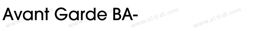 Avant Garde BA字体转换